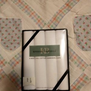 4 men's all cotton handkerchiefs